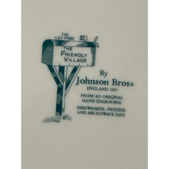 Johnson Brothers-England-The Friendly Village-The Lily Pond Plate-10 5/8" - Picture 4 of 4